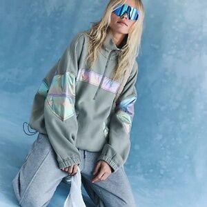 FP Movement by Free People Iridescent Gray Sweatshirt